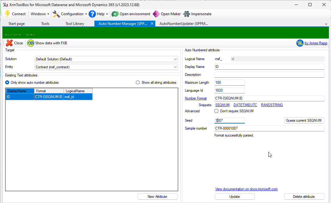 Auto Number Manager Tool