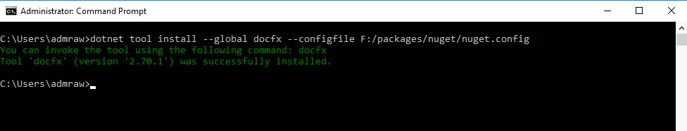 installing docfx