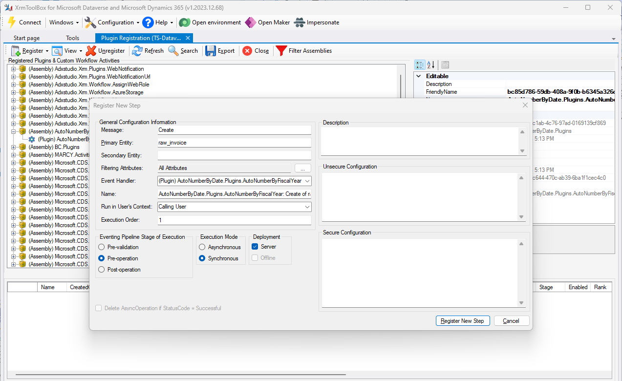 Plugin Step on Invoice